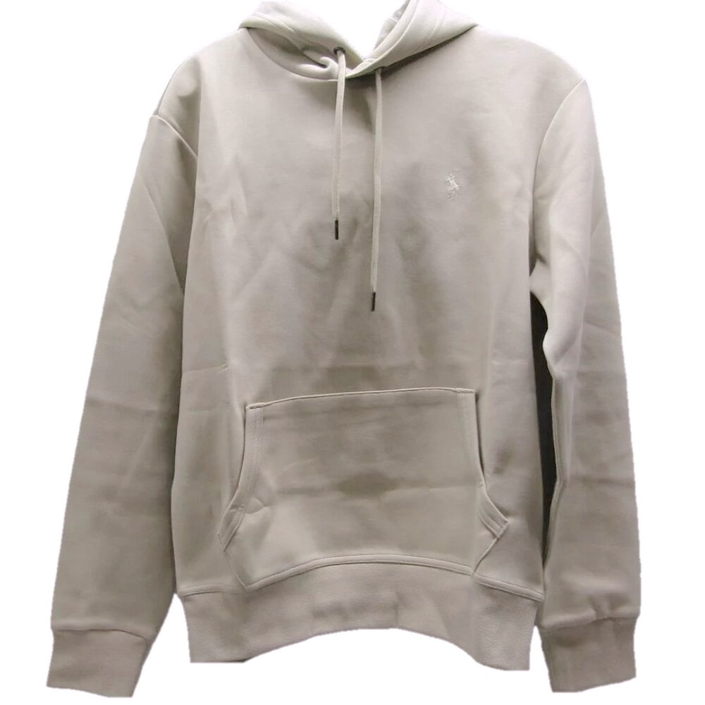NEW RALPH LAUREN Mens Ombre Cotton Blend Smooth Hoodie Beige Size S